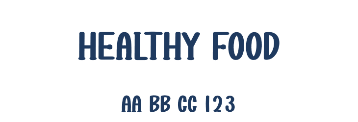 Healthy Food Font Preview