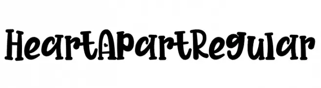 Heart Apart Regular  नि: शुल्क फ़ॉन्ट्स डाउनलोड
