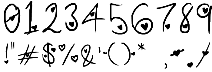 Heart Attack Font OTHER CHARS