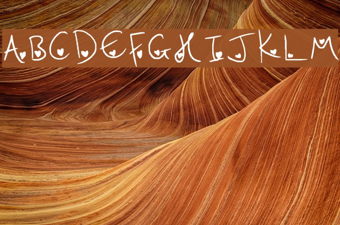 Heart Attack Font examples
