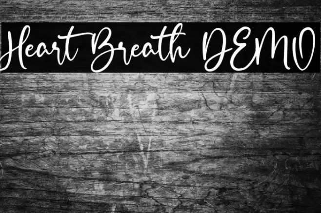 Heart Breath DEMO Font examples