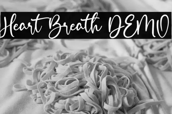 Heart Breath DEMO Font examples