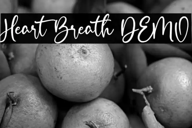 Heart Breath DEMO Font examples