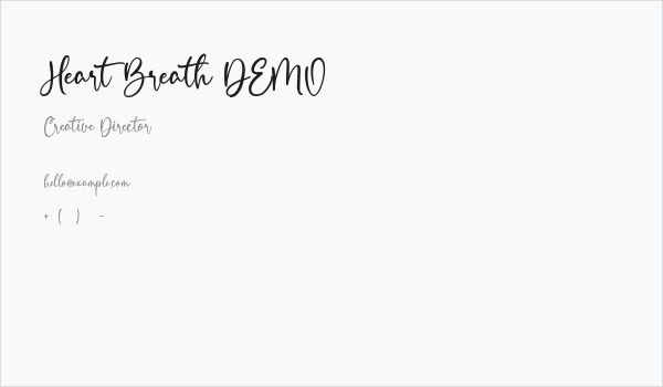 Heart Breath DEMO Business Card