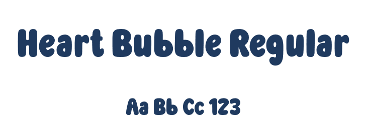 Heart Bubble Regular Font Preview