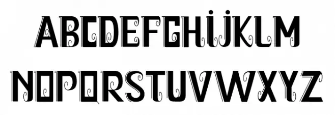 Heart Display Font LOWERCASE