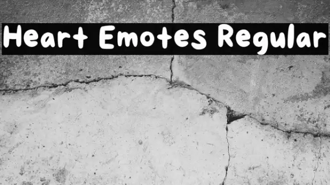 Heart Emotes Regular Schriftart examples