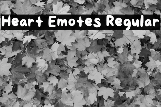 Heart Emotes Regular Schriftart examples