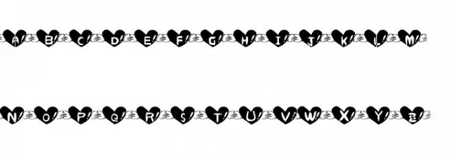 Heart Font 字体 大写