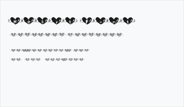 Heart Font Business Card