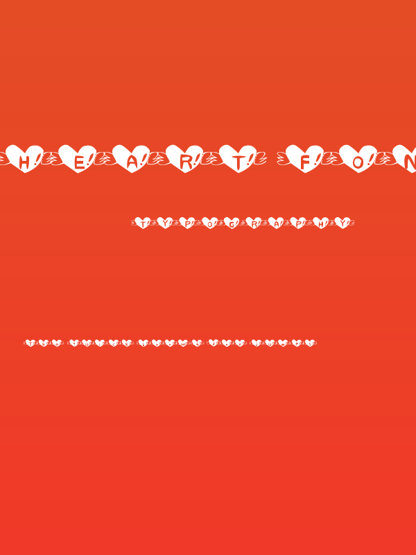 Heart Font Poster