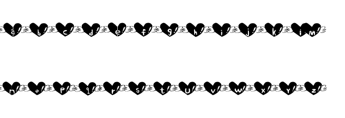 Heart Font Font LOWERCASE