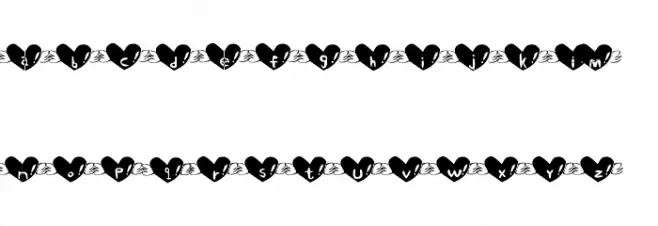 Heart Font फ़ॉन्ट लोअरकेस