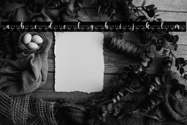 Heart Monogram Font examples