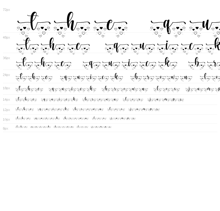 Heart Monogram Waterfall