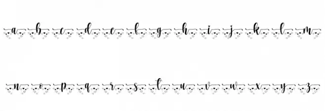 Heart Monogram Font LOWERCASE