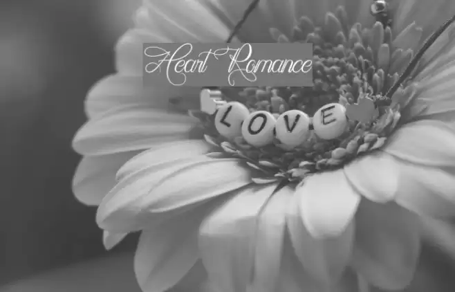 Heart Romance Font examples