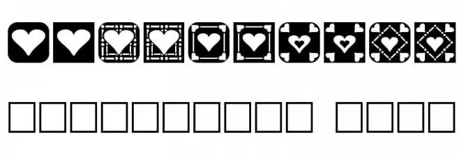 Heart Things 2 Шрифта ДРУГИЕ символов