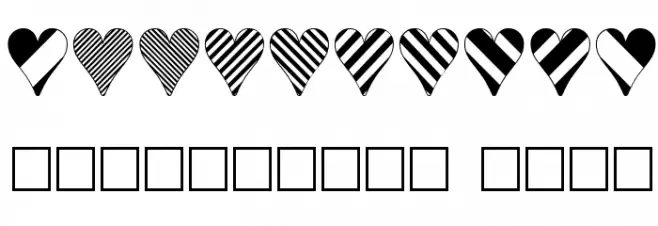 Heart Things 3 Font OTHER CHARS