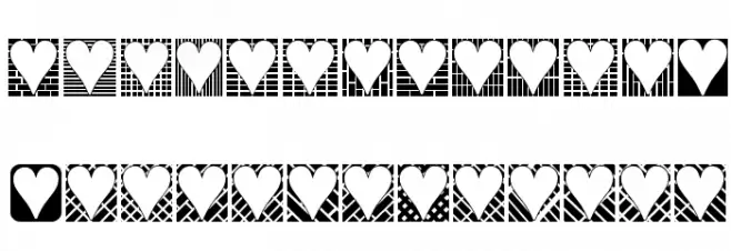 Heart Things 3 Schriftart Groß