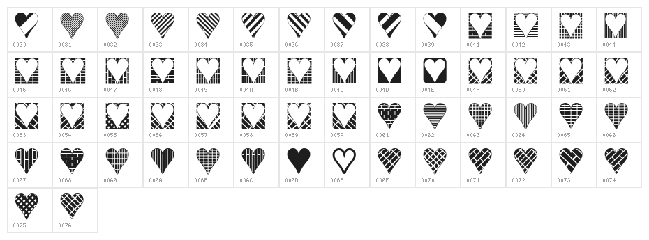 Heart Things 3 Character Map