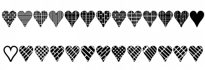 Heart Things 3 Caratteri MINUSCOLO