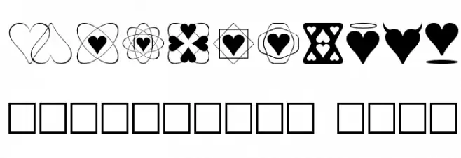 Heart Things Font OTHER CHARS