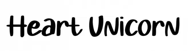 Heart Unicorn  Frei Schriftart Herunterladen
