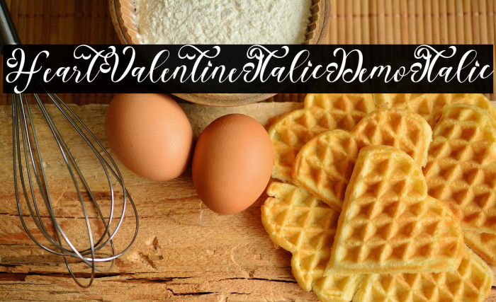 Heart Valentine Italic Demo Italic Example 1