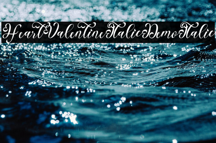 Heart Valentine Italic Demo Italic Example 3