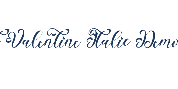 Heart Valentine Italic Demo Italic Logo