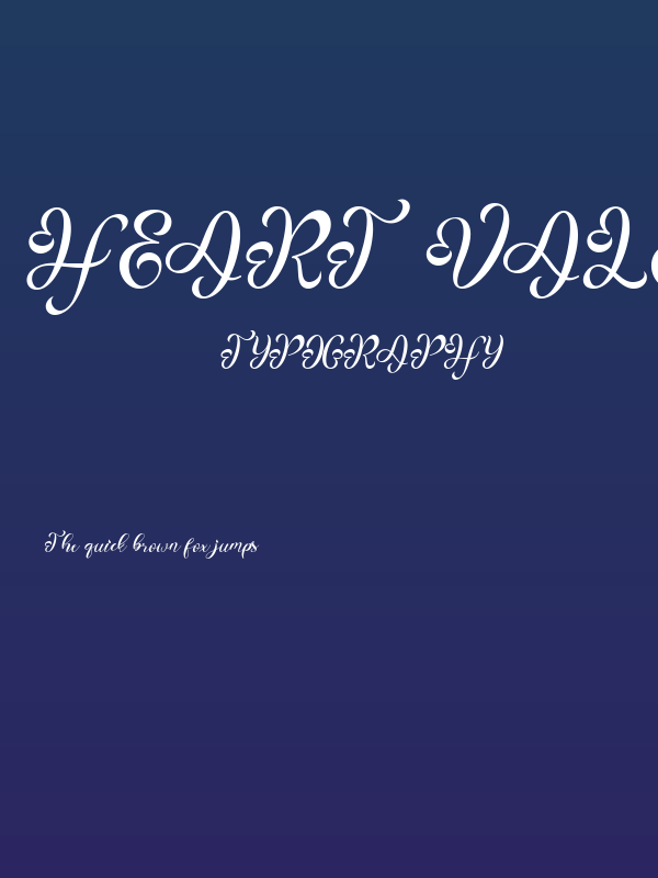 Heart Valentine Italic Demo Italic Poster