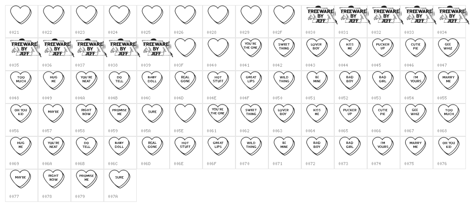 Heart of the Matter JL Character Map