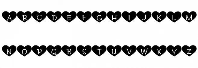 HeartAttack Font UPPERCASE