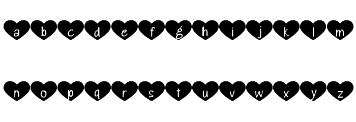 HeartAttack Font LOWERCASE