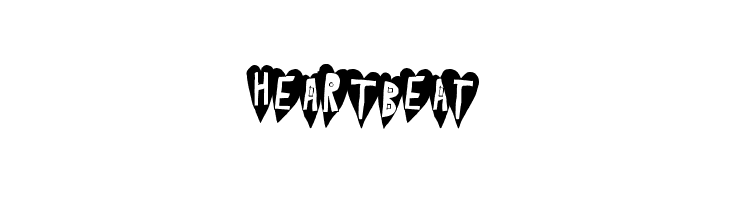 heart beat text font