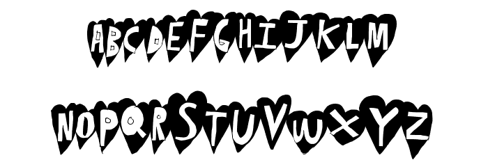 HeartBeat Font LOWERCASE