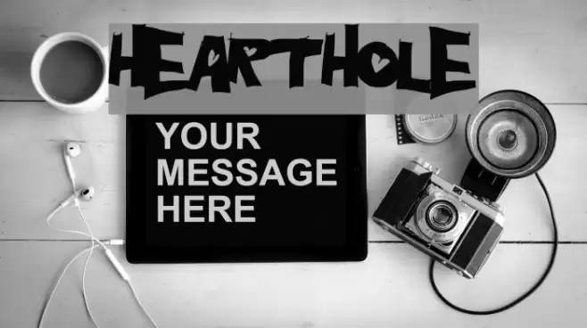 HeartHole Font examples