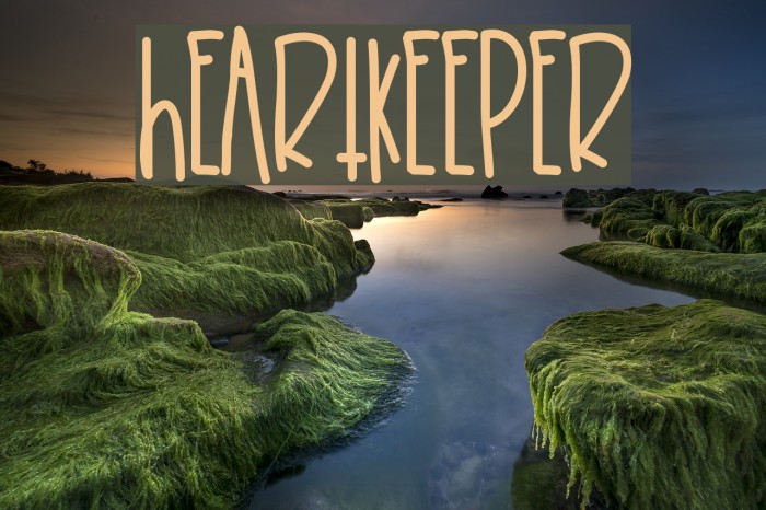 HeartKeeper Font examples