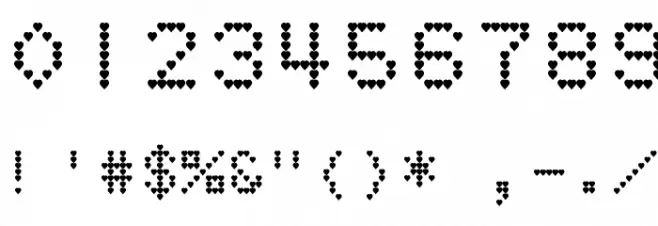 HeartMatrixed Font OTHER CHARS