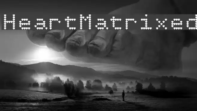 HeartMatrixed Font examples