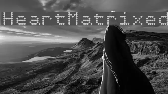 HeartMatrixed Font examples