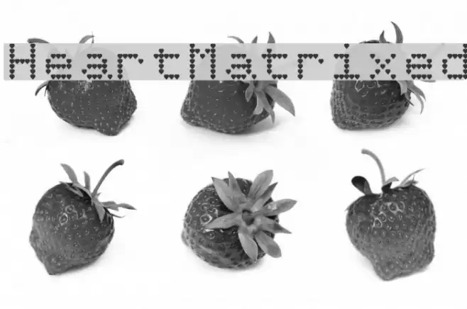 HeartMatrixed Font examples