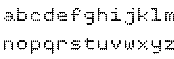 HeartMatrixed Font LOWERCASE