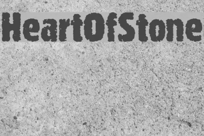 HeartOfStone Font examples