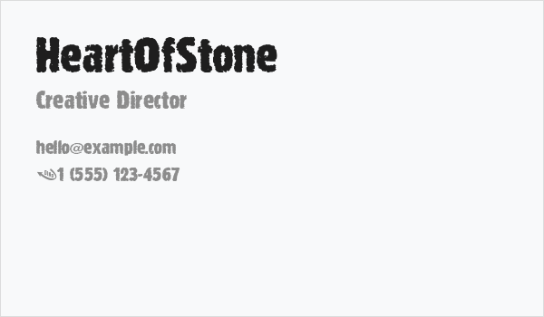 HeartOfStone Business Card