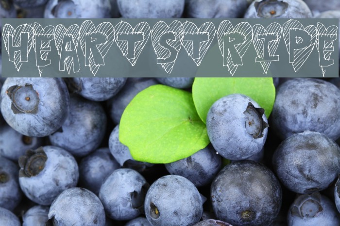 HeartStripe Font examples
