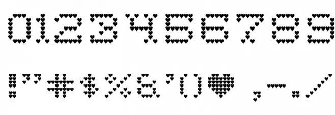 HeartSweetHeart-Regular Font OTHER CHARS