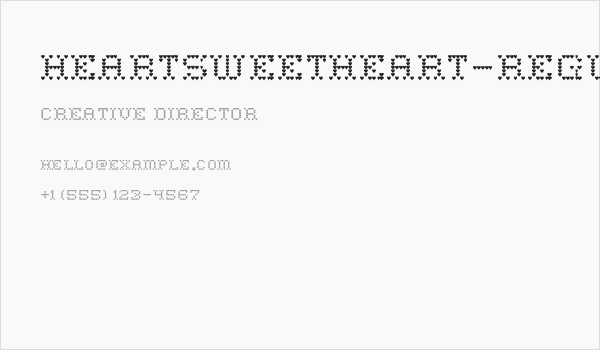 HeartSweetHeart-Regular Business Card