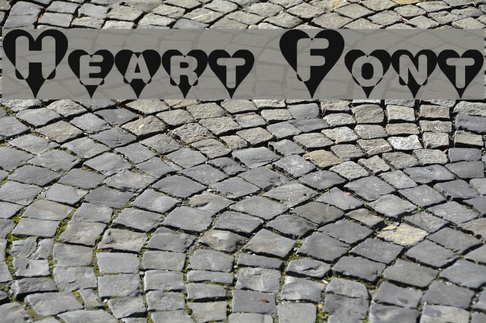 Heart Font examples